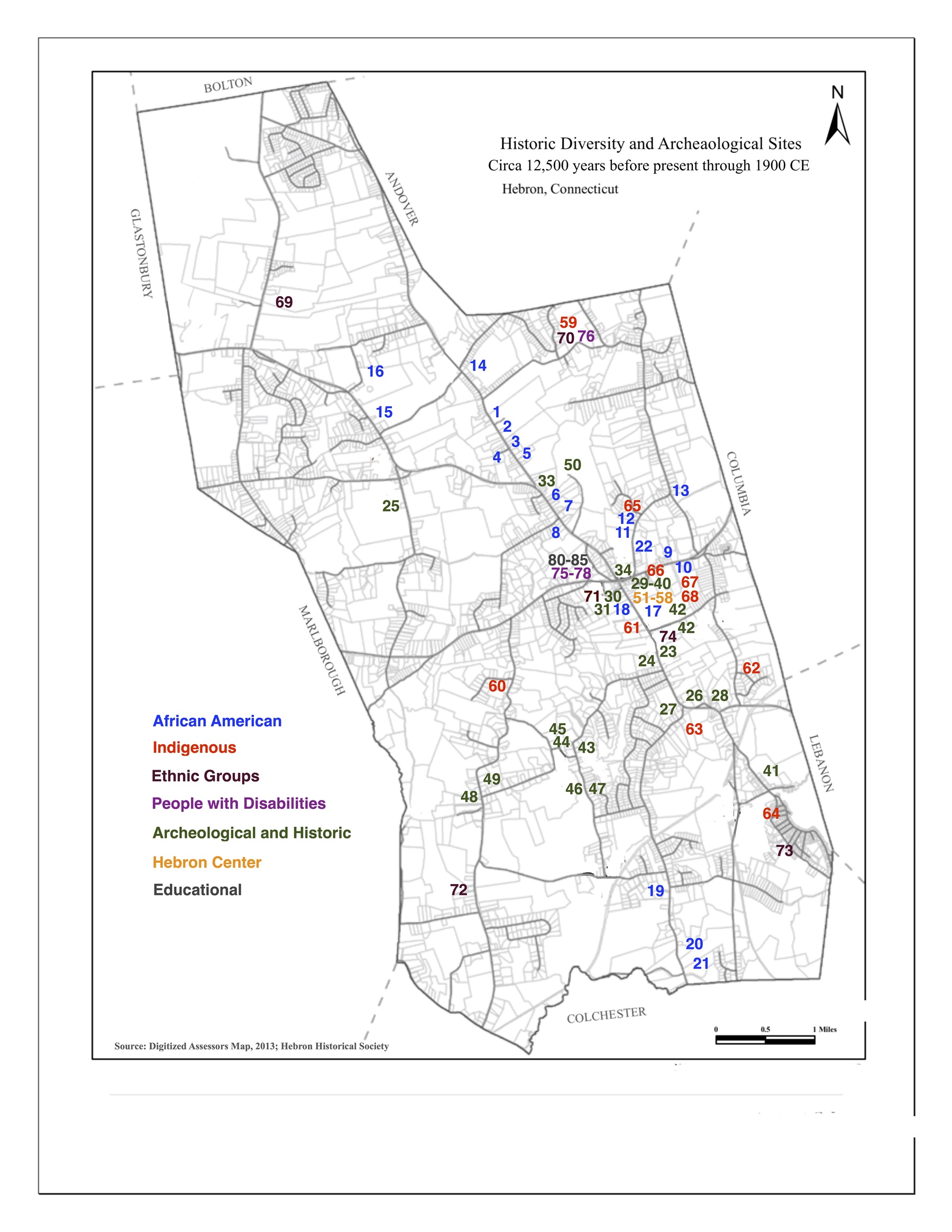 Map Hebron Historic Diversity